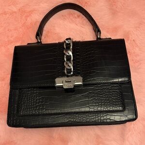 Aldo, Black Croc-Embossed Handbag / crossbody New with tags!